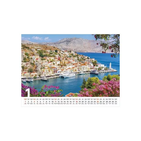 Naptár, fali, TOPTIMER, "Mediterrán"