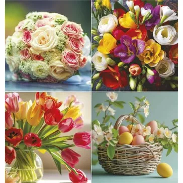 Naptár, fali, TOPTIMER "Virágcsokrok"