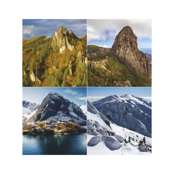 Naptár, fali, TOPTIMER "Hegyek"