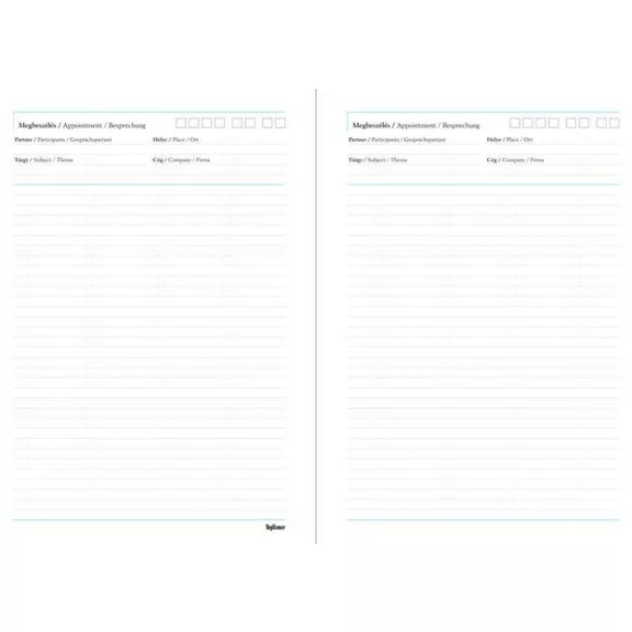 Tárgyalási napló, B5, TOPTIMER, "Traditional", zöld