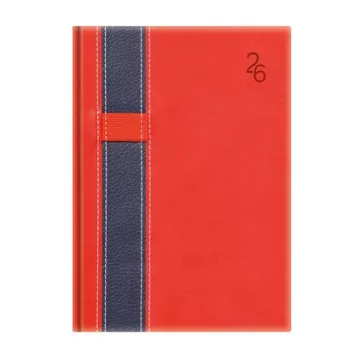   Naptár, tervező, A5, napi, TOPTIMER "Vario", piros-kék