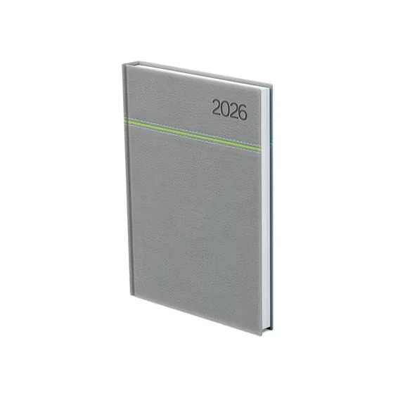Naptár, tervező, B5, heti, TOPTIMER, "Young", szürke-zöld