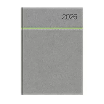   Naptár, tervező, A5, napi, TOPTIMER, "Young", szürke-zöld