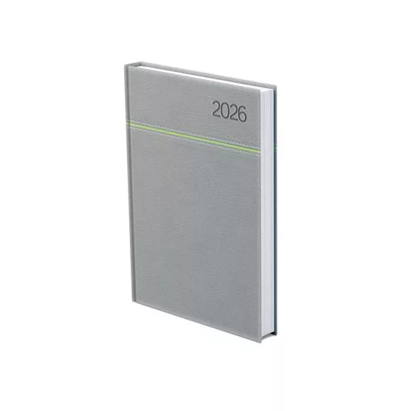 Naptár, tervező, A5, napi, TOPTIMER, "Young", szürke-zöld