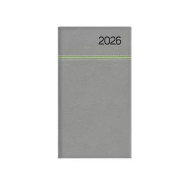   Zsebnaptár, álló elrendezésű, TOPTIMER, "Young", szürke-zöld