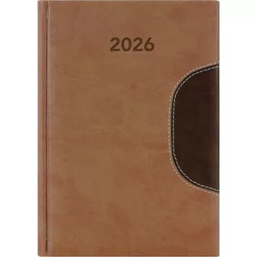   Naptár, tervező, A5, napi, DAYLINER "Memphis", barna-csokoládé