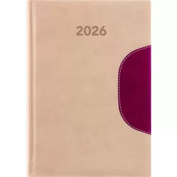   Naptár, tervező, A5, napi, DAYLINER "Memphis", bézs-padlizsán