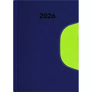   Naptár, tervező, A5, napi, DAYLINER "Memphis", kék-zöld