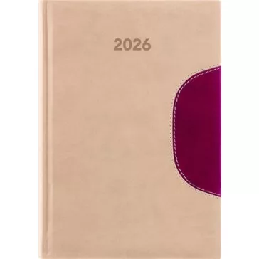   Naptár, tervező, B5, heti, DAYLINER "Memphis", bézs-padlizsán