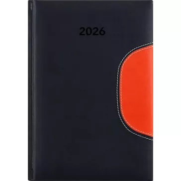   Naptár, tervező, B5, heti, DAYLINER "Memphis", fekete-narancs