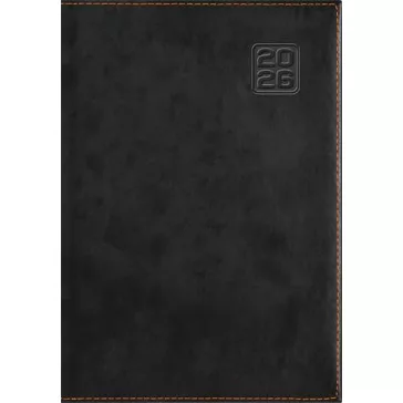   Naptár, tervező, B5, heti, DAYLINER "Square", fekete