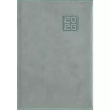   Naptár, tervező, B6, heti, DAYLINER "Square", szürkéskék