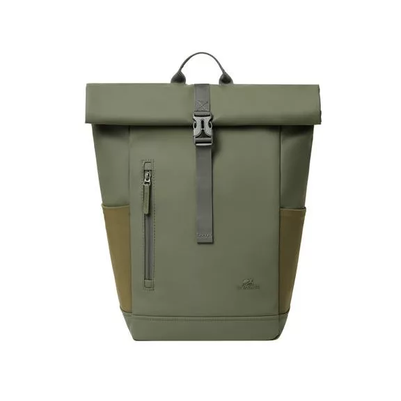 Notebook hátizsák, 14", 17L, rolltop, RIVACASE "Eden ECO 7826", olivazöld