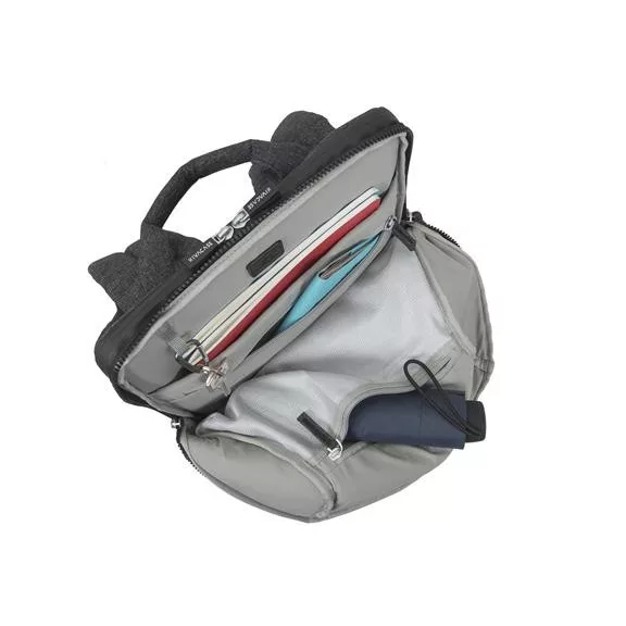 Notebook hátizsák, 15,6", MacBook Pro és Ultrabook, RIVACASE "Lantau 8861", sötétszürke