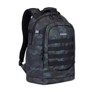  Notebook hátizsák, 15,6", 28L, RIVACASE "7631 Sherwood Navy Camo", fekete-terepminta