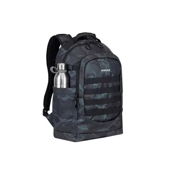 Notebook hátizsák, 15,6", 28L, RIVACASE "7631 Sherwood Navy Camo", fekete-terepminta