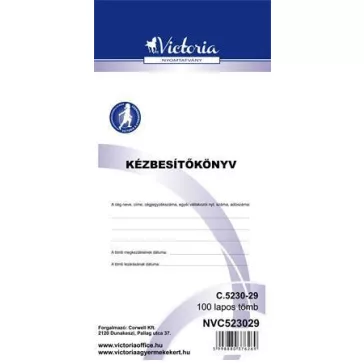   Nyomtatvány, kézbesítőkönyv, 100 lap, VICTORIA PAPER, "C.5230-29", 10 tömb/csomag