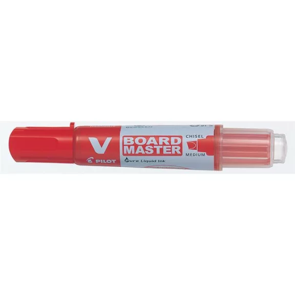 Táblamarker, 2,2-5,2 mm, vágott, PILOT "V-Board Master", piros