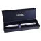 Zseléstoll, 0,35 mm, rotációs, ezüst tolltest, PENTEL "EnerGel BL-2007" fekete, ajándék kék betéttel