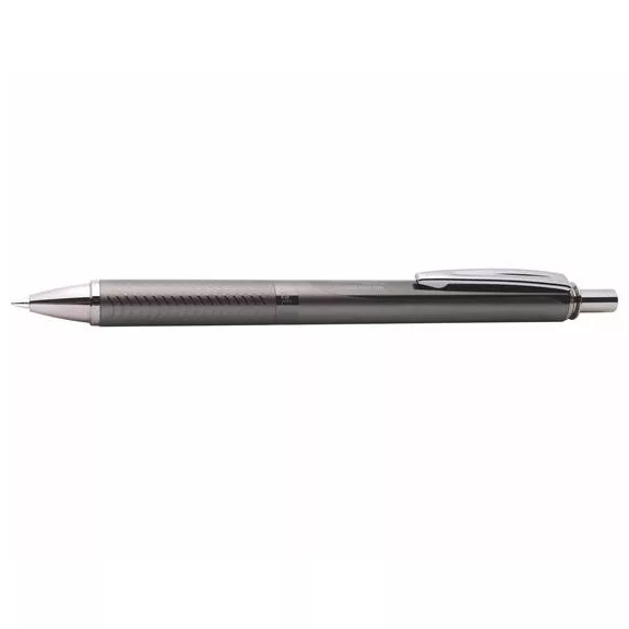 Zseléstoll, 0,35 mm, nyomógombos, antracit tolltest, PENTEL "EnerGel BL-407" fekete, ajándék kék tollbetéttel