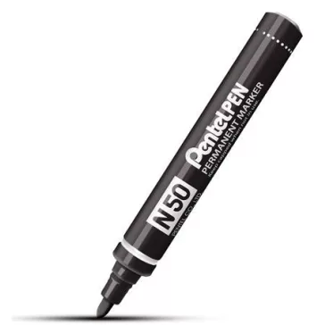   Alkoholos marker, 2 mm, kúpos, PENTEL "N50", fekete