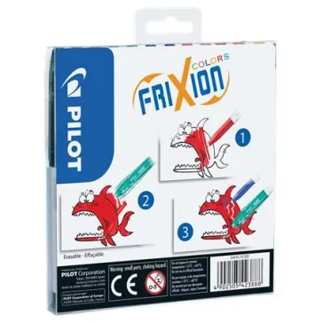   Filctoll készlet, 0,39-0,7 mm, törölhető, PILOT "Frixion Colors", 12 különböző szín