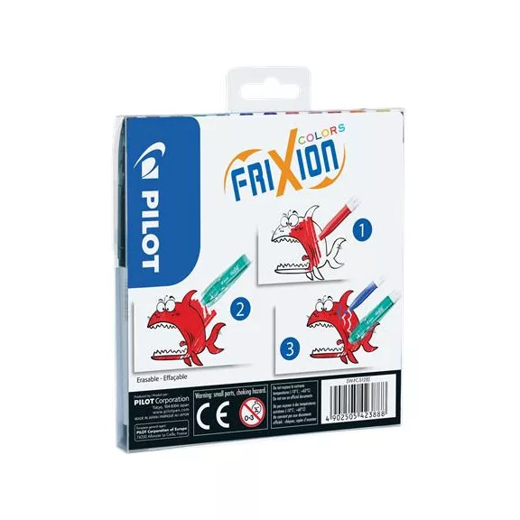 Filctoll készlet, 0,39-0,7 mm, törölhető, PILOT "Frixion Colors", 12 különböző szín