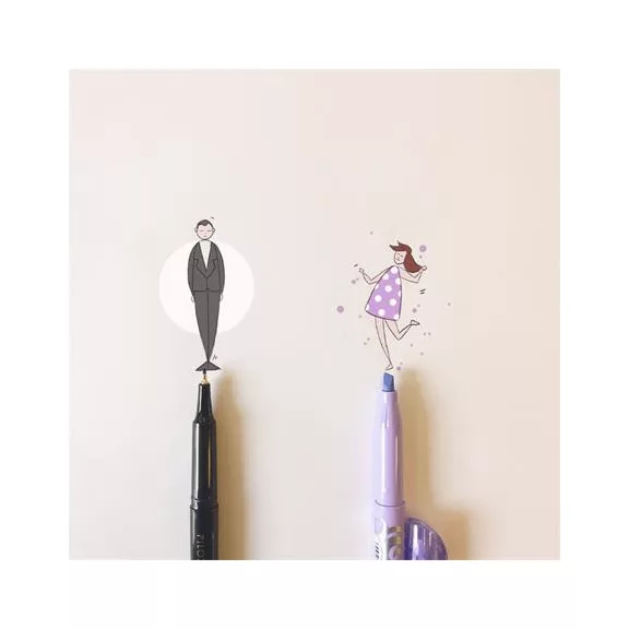 Szövegkiemelő, 1-3,3 mm, törölhető, PILOT "Frixion Light Soft", pasztell-lila