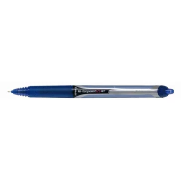   Rollertoll, 0,25 mm, tűhegyű, nyomógombos, PILOT "Hi-Tecpoint V5 RT", kék