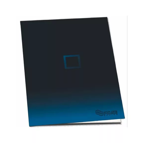 Füzet, tűzött, A4, kockás, 52 lap, PULSE "Dark Colours"