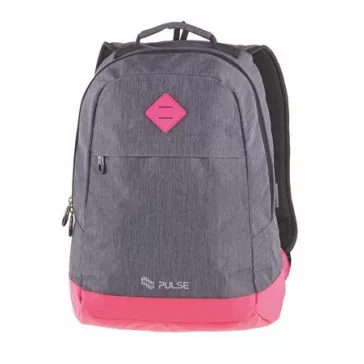  Hátizsák, notebook tartóval, PULSE "Bicolor", szürke-pink