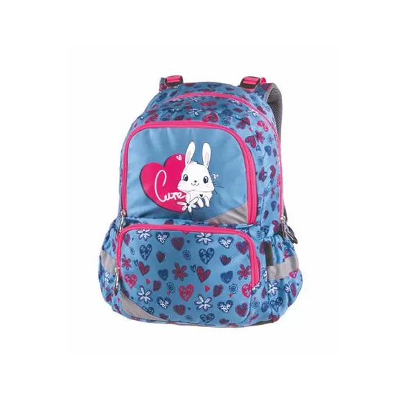 Hátizsák, anatómiai, PULSE "Anatomic Little Rabbit", kék-rózsaszín