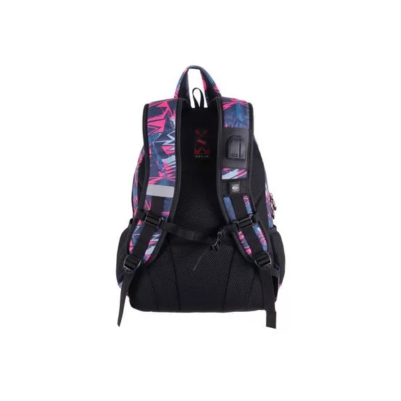 Hátizsák, 2in1, notebook tartóval és audió csatlakozóval, PULSE "Teens Pink Ice"