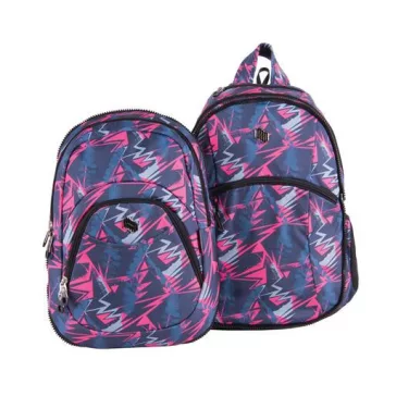   Hátizsák, 2in1, notebook tartóval és audió csatlakozóval, PULSE "Teens Pink Ice"