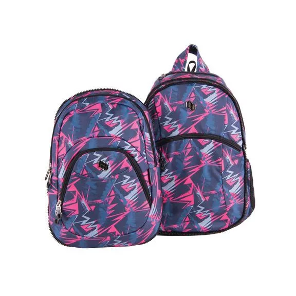 Hátizsák, 2in1, notebook tartóval és audió csatlakozóval, PULSE "Teens Pink Ice"