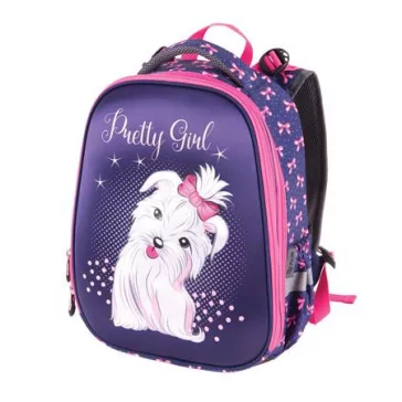   Hátizsák, anatómiai, PULSE "Anatomic Cube Pretty Girl", lila-rózsaszín