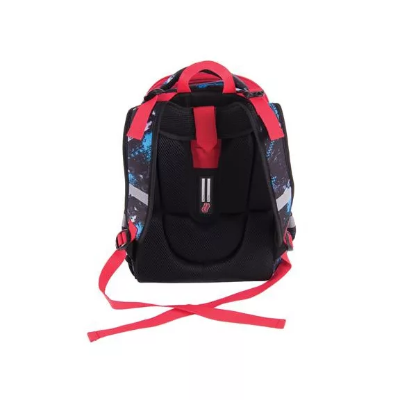 Hátizsák, anatómiai, PULSE "Anatomic Cube Off-Road", fekete-piros