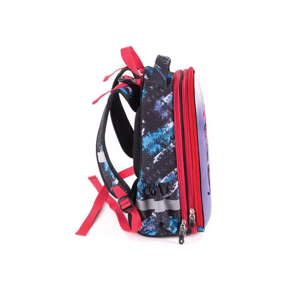 Hátizsák, anatómiai, PULSE "Anatomic Cube Off-Road", fekete-piros