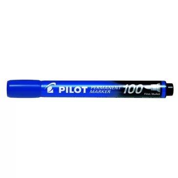  Alkoholos marker, 1 mm, kúpos, PILOT "Permanent Marker 100", kék