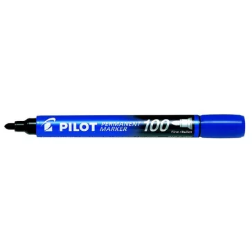   Alkoholos marker, 1 mm, kúpos, PILOT "Permanent Marker 100", kék