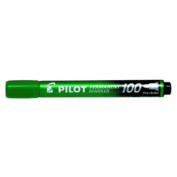   Alkoholos marker, 1 mm, kúpos, PILOT "Permanent Marker 100", zöld