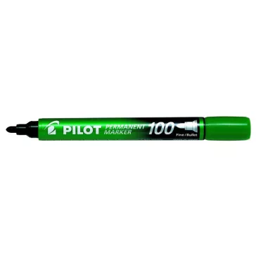   Alkoholos marker, 1 mm, kúpos, PILOT "Permanent Marker 100", zöld