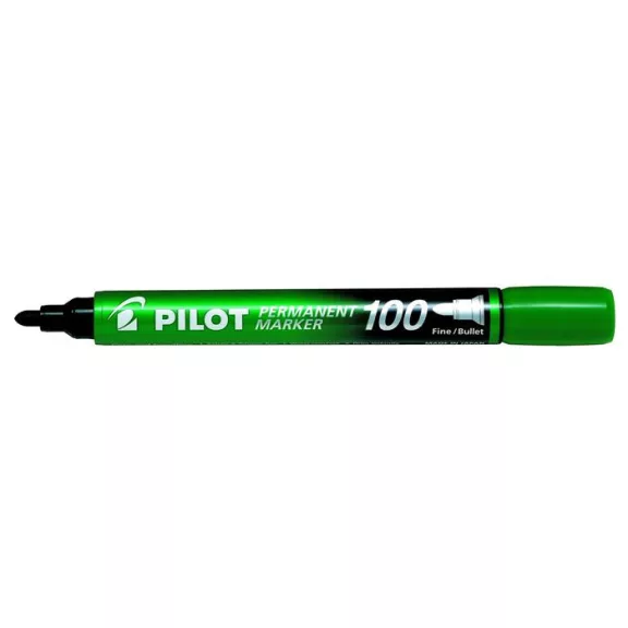 Alkoholos marker, 1 mm, kúpos, PILOT "Permanent Marker 100", zöld