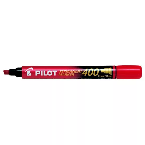 Alkoholos marker, 1,5-4 mm, vágott, PILOT "Permanent Marker 400", piros