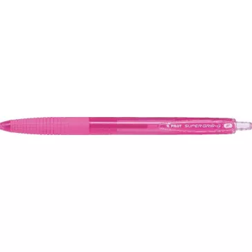   Golyóstoll, 0,22 mm, nyomógombos, PILOT "Super Grip G", rózsaszín