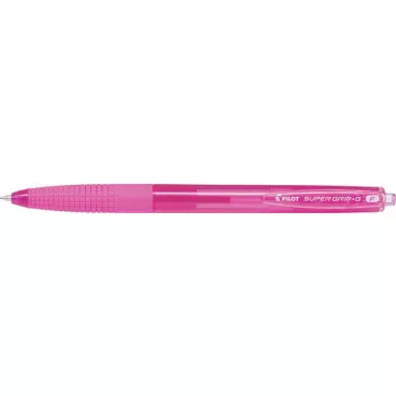   Golyóstoll, 0,22 mm, nyomógombos, PILOT "Super Grip G", rózsaszín