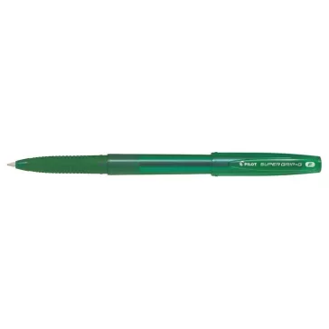   Golyóstoll, 0,22 mm, kupakos, PILOT "Super Grip G", zöld