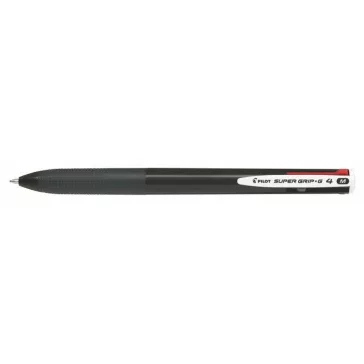   Golyóstoll, 0,27 mm, nyomógombos, fekete, PILOT "Super Grip G", négyszínű
