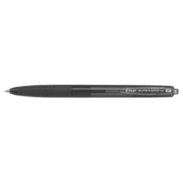   Golyóstoll, 0,22 mm, nyomógombos, PILOT "Super Grip G", fekete