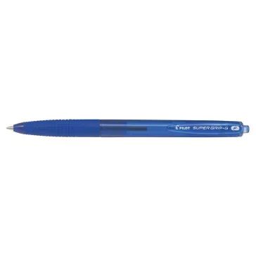   Golyóstoll, 0,22 mm, nyomógombos, PILOT "Super Grip G", kék